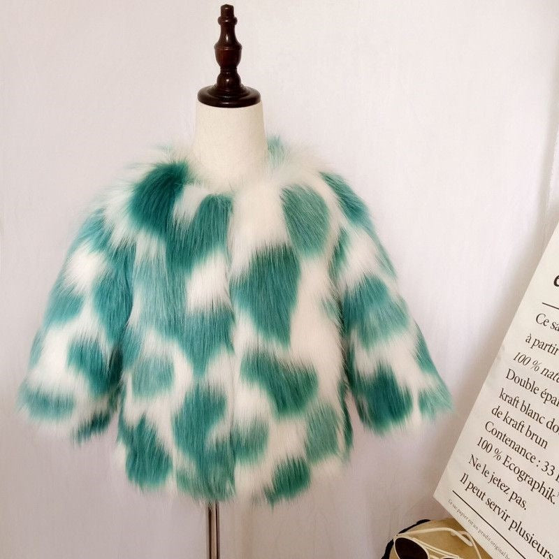 Nuevo abrigo de piel de invierno para niños