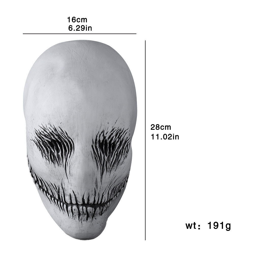 Masque fantôme en latex pour Halloween, déguisement d'horreur pour fête costumée