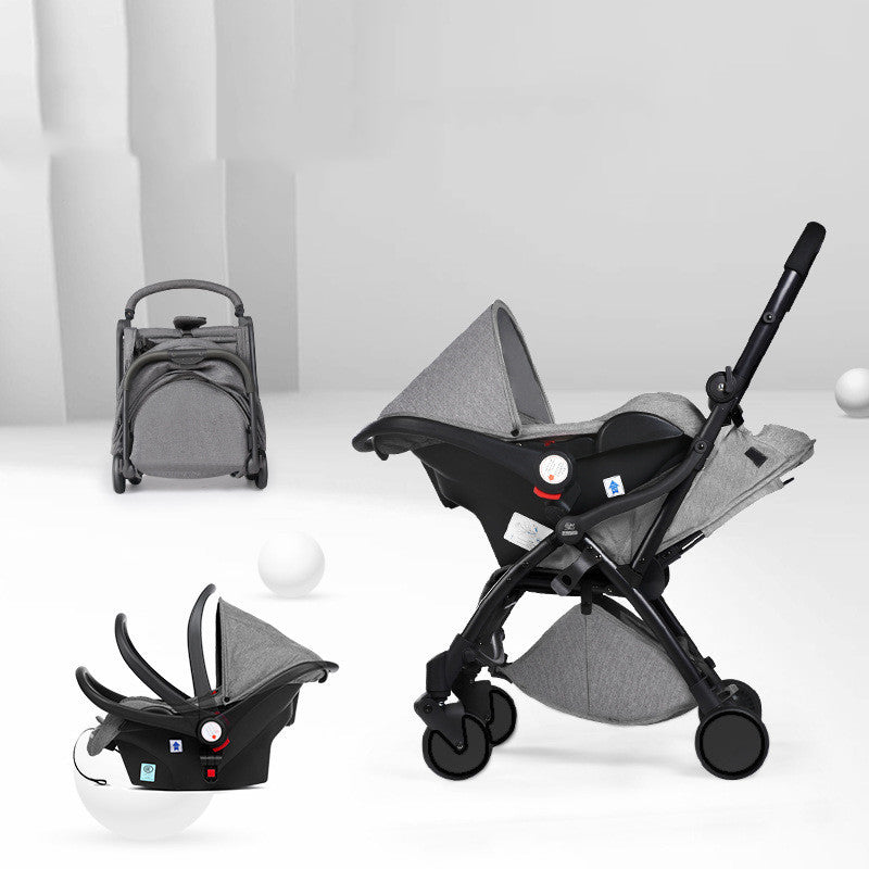 Cesta para cochecito de bebé plegable automática, combinación de modelos tres en uno