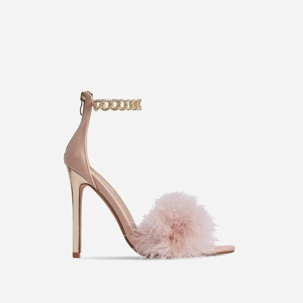 Zapatos de mujer de lana de color liso con cremallera de una sola línea