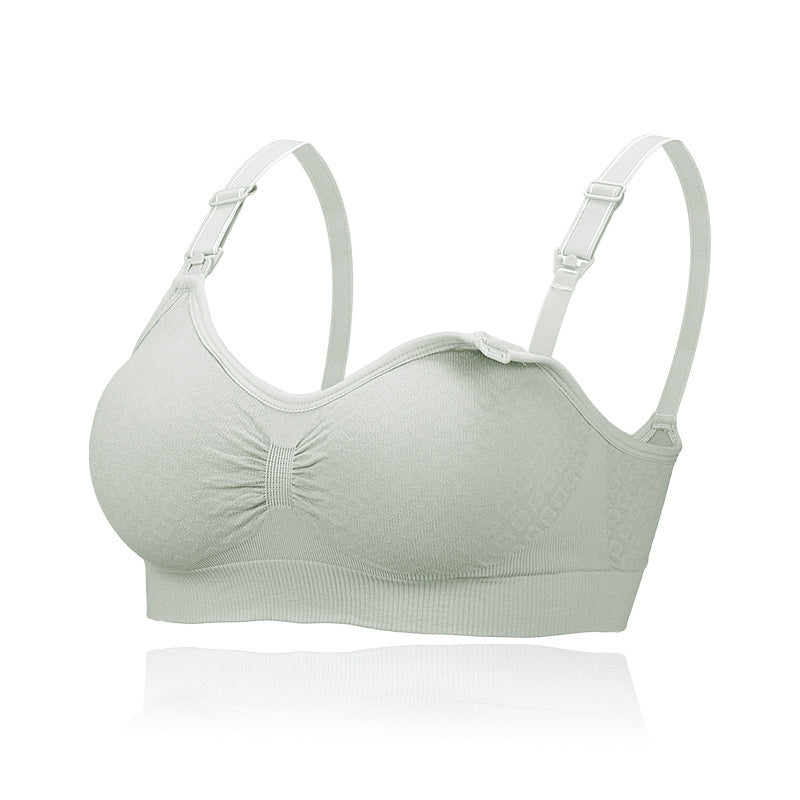 Soutien-gorge d'allaitement de maternité sans armatures avec boucle sur le devant