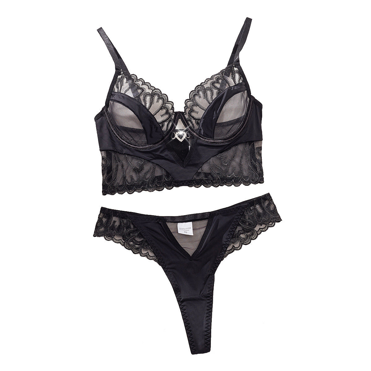 Conjunto de dos piezas de malla Hollow Love