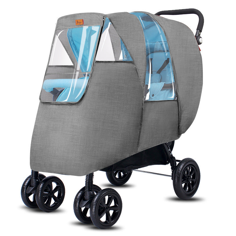 Impermeable para cochecito de bebé con funda cálida