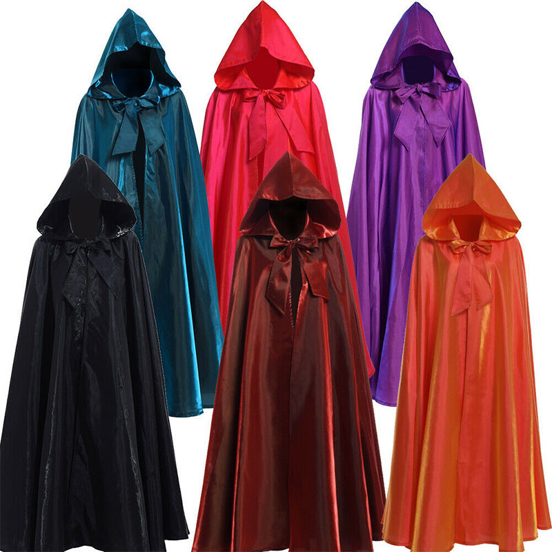 Costume d'Halloween Cape médiévale Robe de sorcier