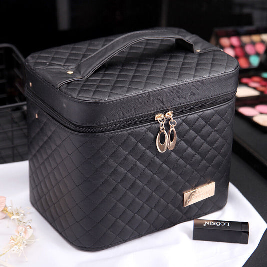 Caja de almacenamiento de cosméticos portátil de gran capacidad