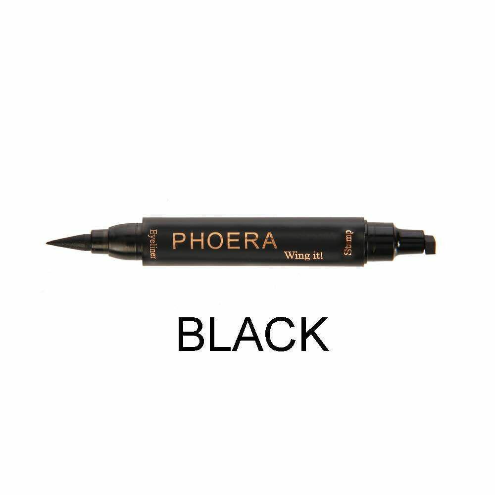 PHOERA Delineador de ojos con sello que no se corre 2 en 1