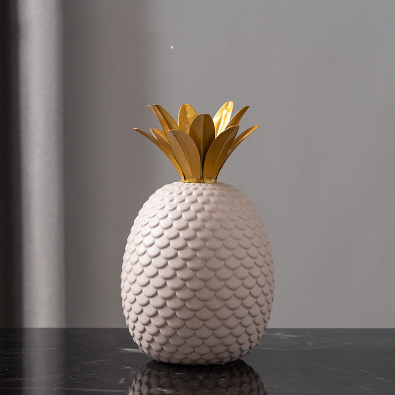 Adorno de fruta de piña para el hogar, entrada moderna y sencilla, escritorio