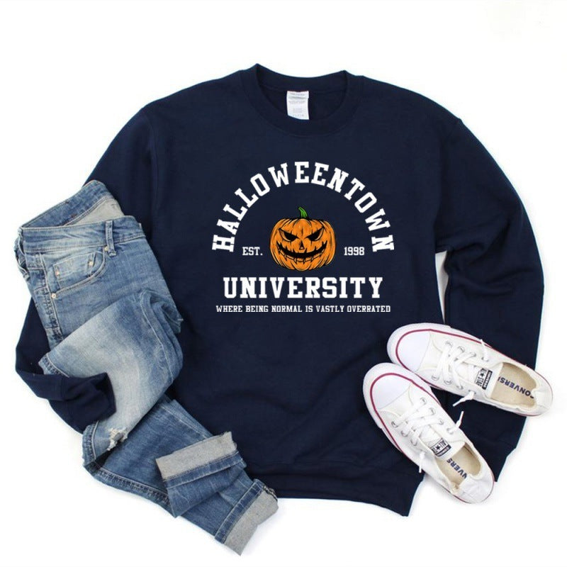 Sweat-shirt rétro d'Halloween pour femme