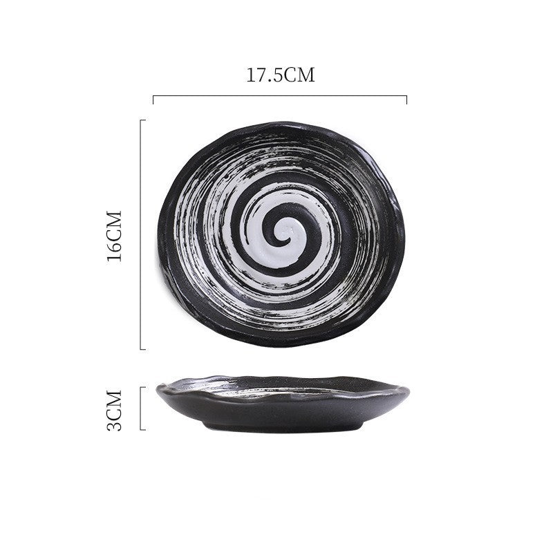 Plato de cerámica Irregular para aperitivos de Sushi, plato de guarnición para el hogar, vajilla creativa para restaurante