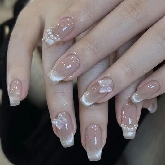 Autocollants pour ongles classiques faits à la main, armure d'usure, vieux ongles, produit fini amovible, pointe d'ongle