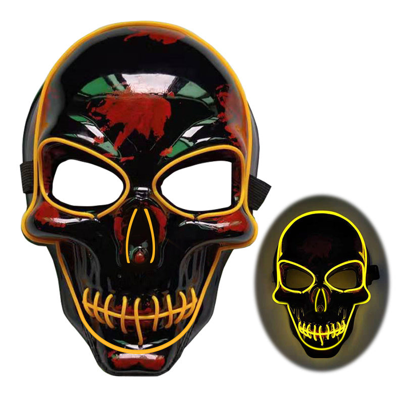 Masque squelette d'Halloween à LED