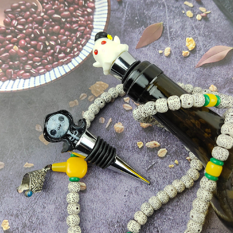 Bouchon de bouteille de vin en résine sous vide avec bouchon scellé pour Halloween