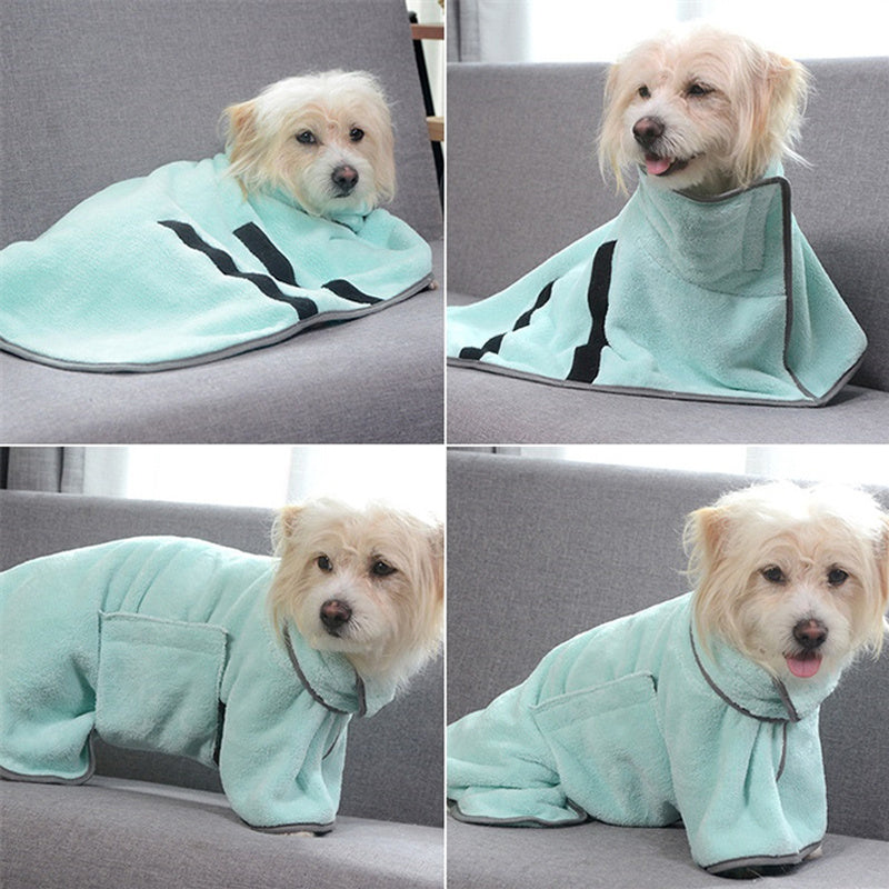 Toalla absorbente de secado rápido para mascotas, bata de baño para perros, toalla de baño para perros y gatos, toalla de secado absorbente de microfibra para mascotas, suministros para mascotas, productos para mascotas