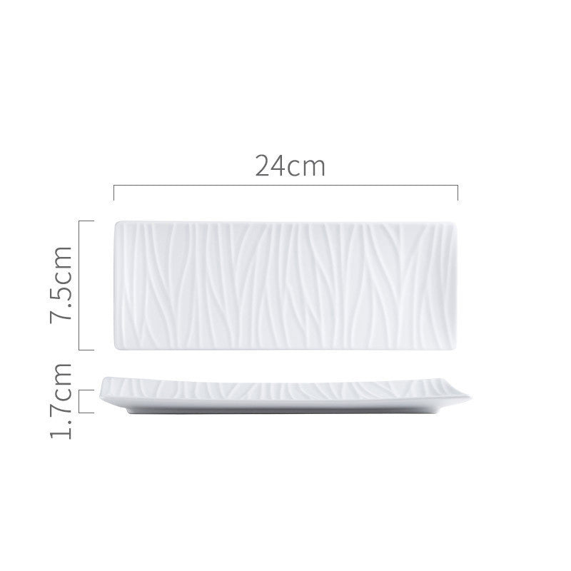 Japanese Creative Sushi Plate Pottery Long Plate