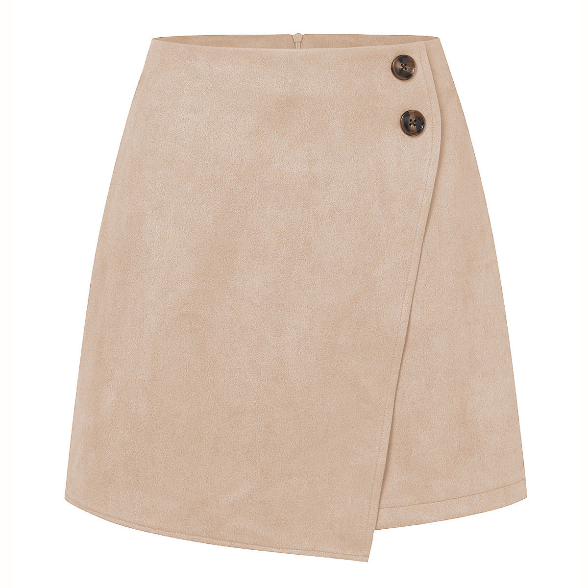 Women's Autumn And Winter Suede Irregular Skirt