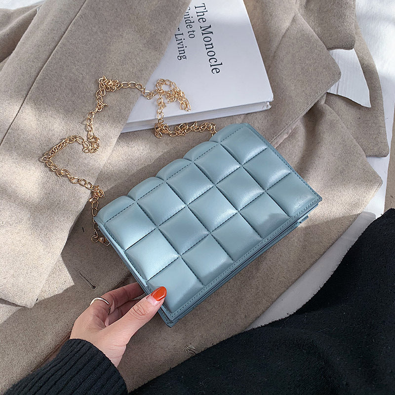 Sac à bandoulière tendance pour femme, petit sac portable à chaîne, design de niche, sac messager texturé