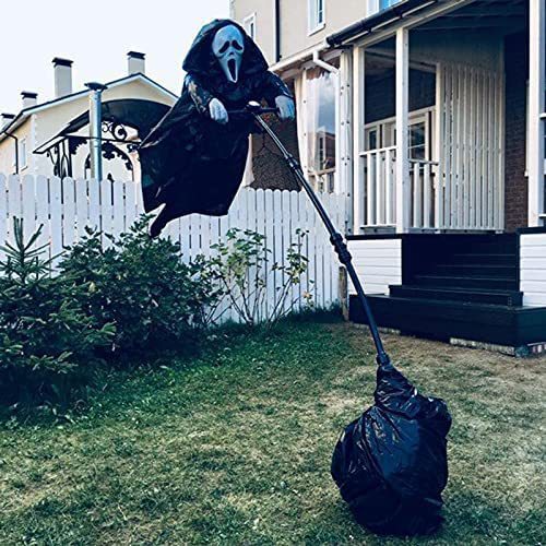 Décoration d'Halloween, accessoires astucieux, crâne, épouvantail hurlant, décoration de maison, jardin, répulsif à oiseaux