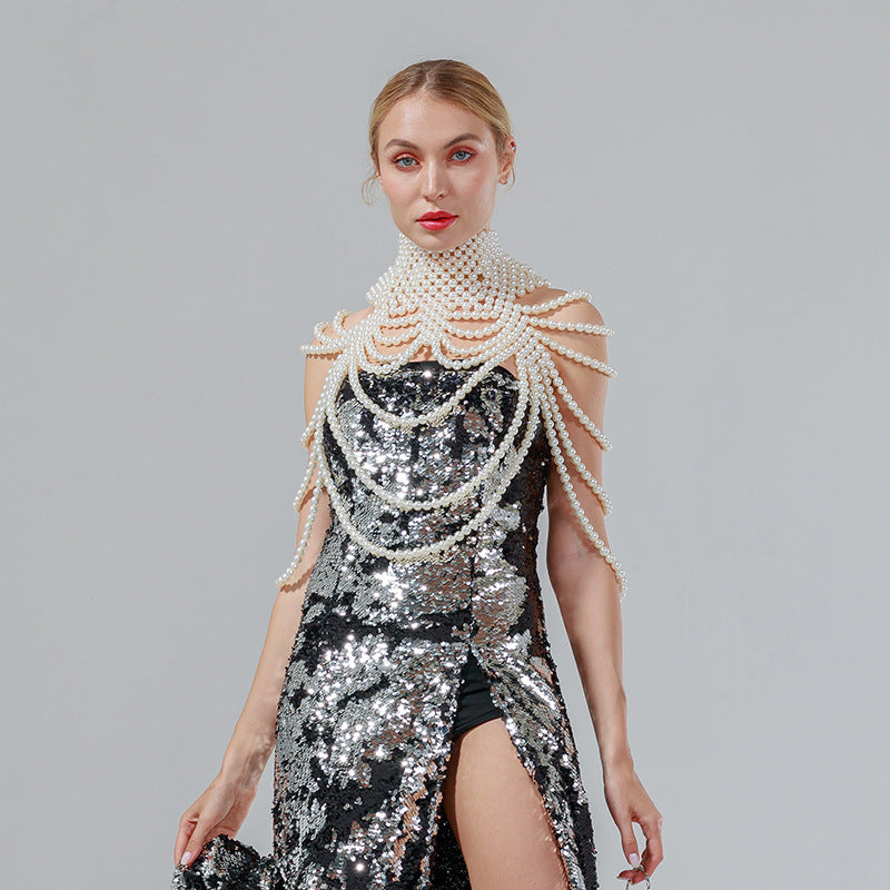 Collier de perles fait main, bijoux de luxe légers et perlés