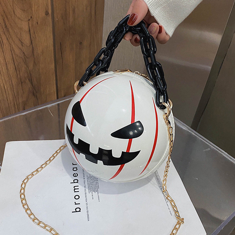 Sacs à main en forme de citrouille d'Halloween avec chaîne, sacs à bandoulière créatifs et amusants pour enfants et femmes