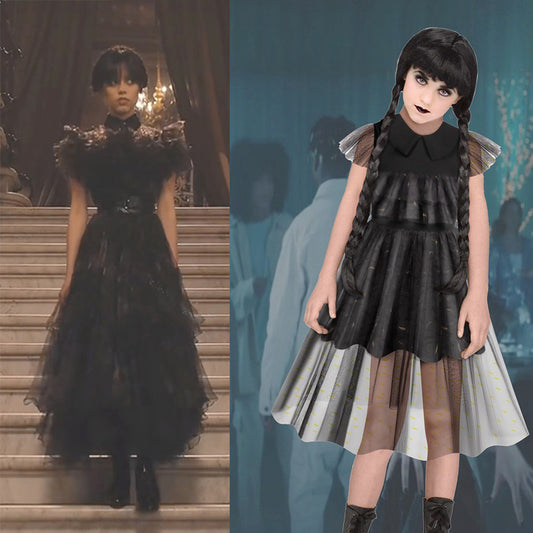 Robe de cosplay pour enfants, vêtements d'Halloween