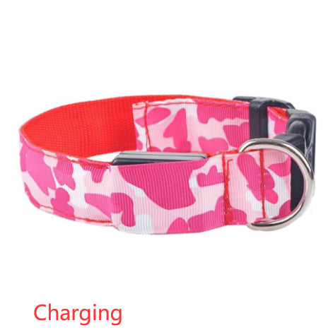 Collar luminoso para perros con diseño de camuflaje para mascotas