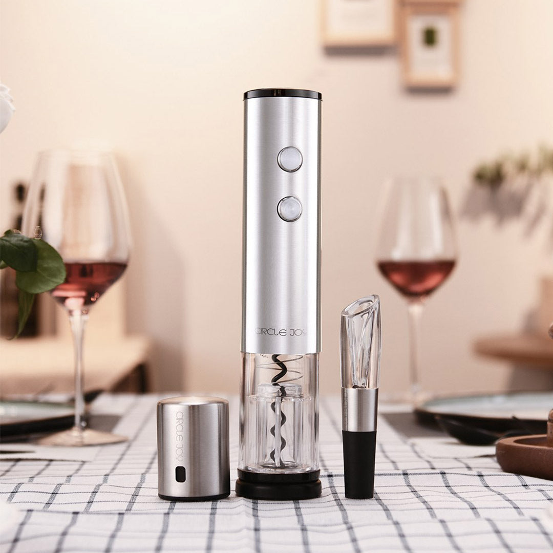 Sacacorchos eléctrico abridor de botellas de vino de acero inoxidable