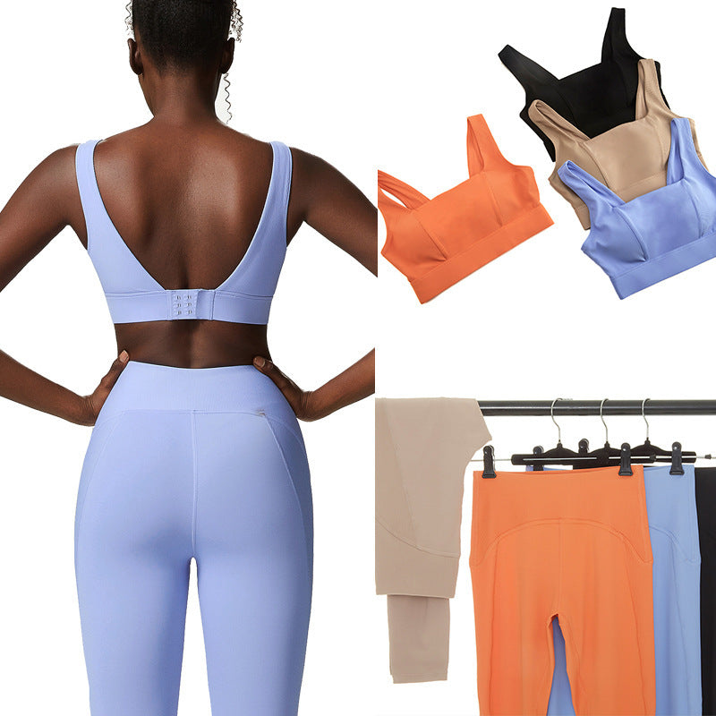 Trajes de yoga para mujer Ropa deportiva color nude