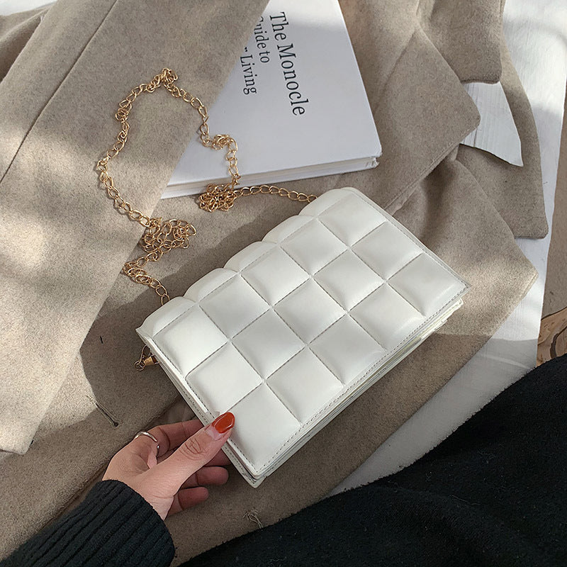 Sac à bandoulière tendance pour femme, petit sac portable à chaîne, design de niche, sac messager texturé
