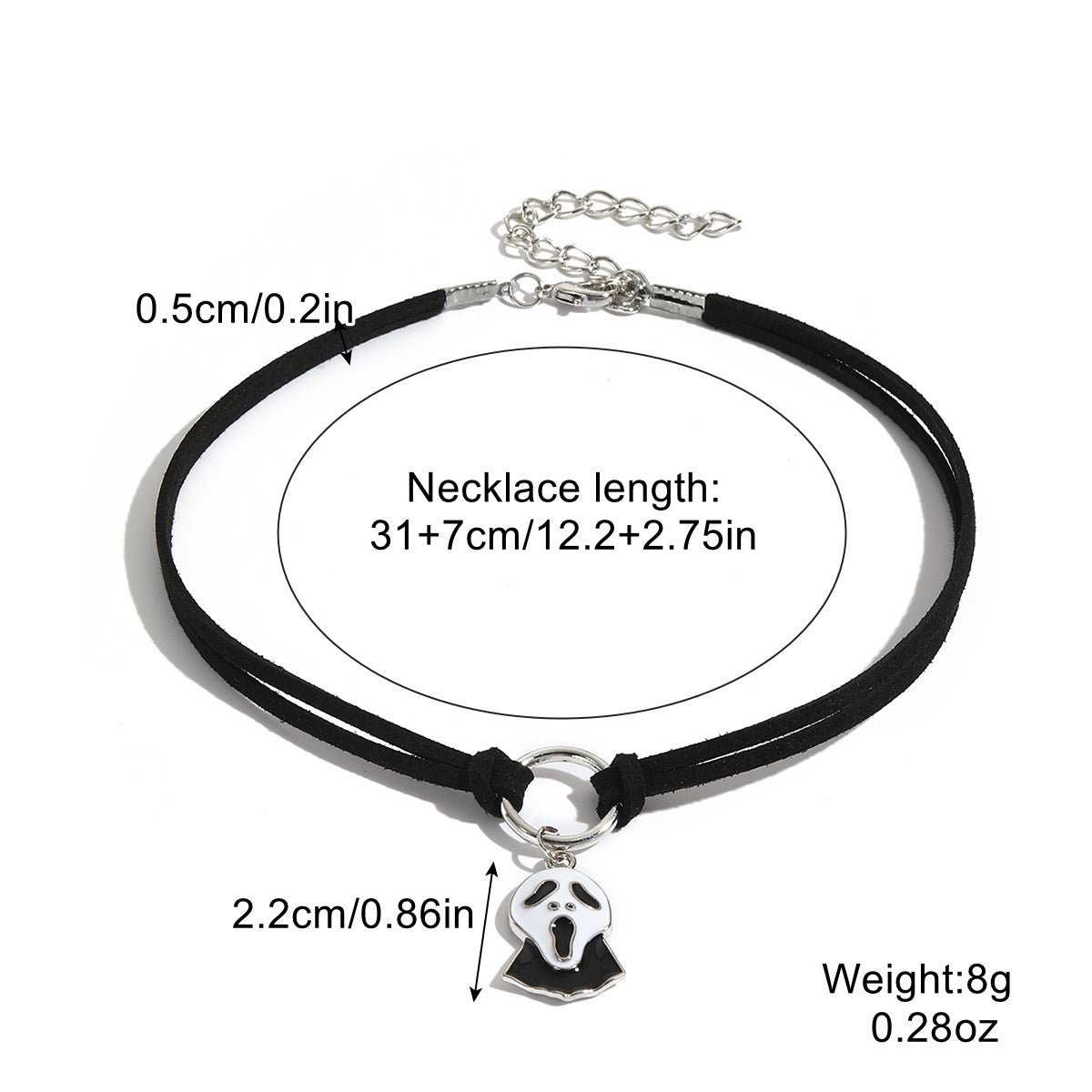 Collier d'Halloween, pendentif chauve-souris, fantôme, crâne, citrouille, araignée, accessoires