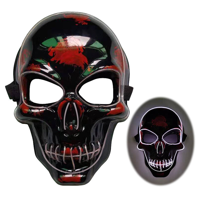 Masque squelette d'Halloween à LED