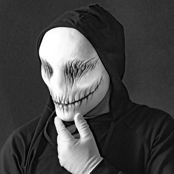 Masque fantôme en latex pour Halloween, déguisement d'horreur pour fête costumée