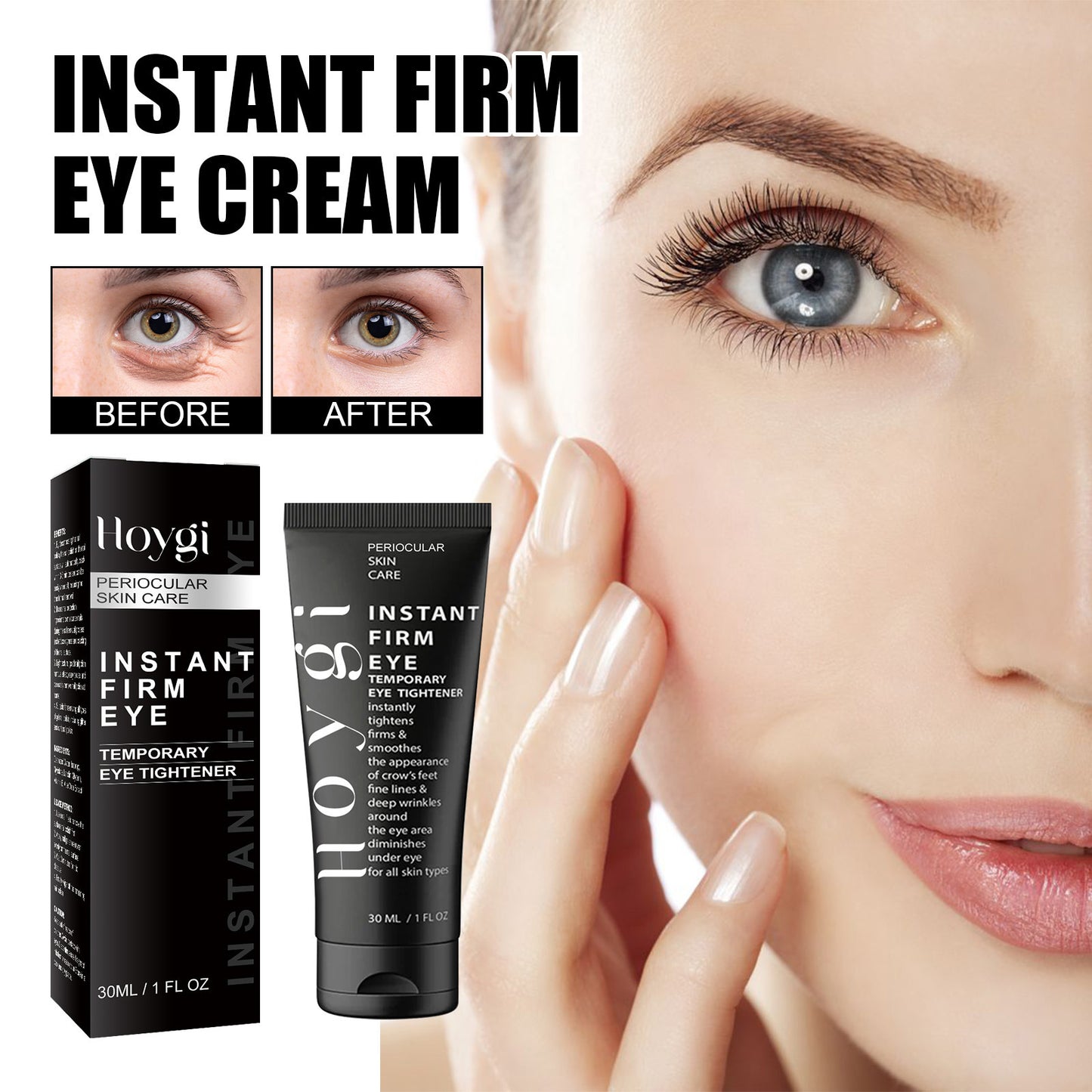 Crème raffermissante pour les poches sous les yeux Hoygi, atténue les rides