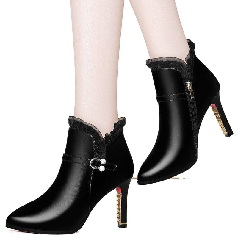 Botas de tacón alto a juego para mujer