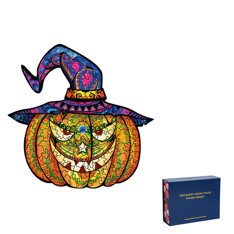 Puzzle animal en bois extraterrestre d'Halloween