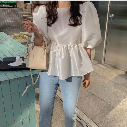 Women's Retro Age-reducing Doll Shirt Small Shirt