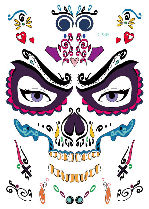 Waterproof Halloween Face Sticker Tatoo