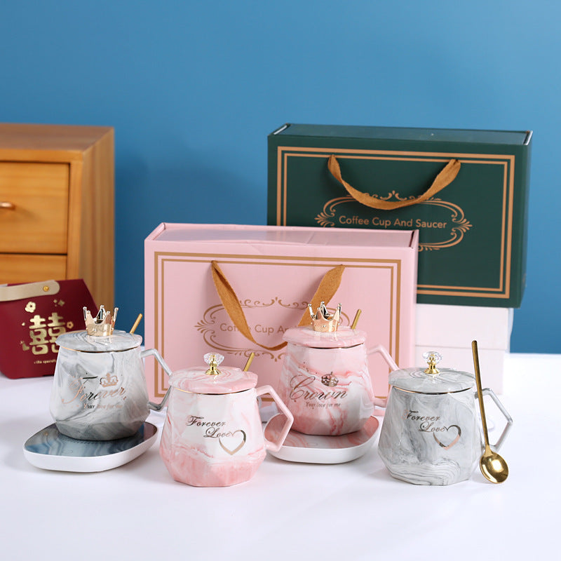 Ensemble de tasses en céramique, cadeau de bijoux de mariage