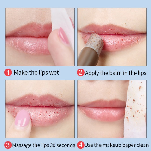 3,5g manteca de karité exfoliante labial maquillaje nutritivo bálsamo labial hidratante antienvejecimiento exfoliante labio completo