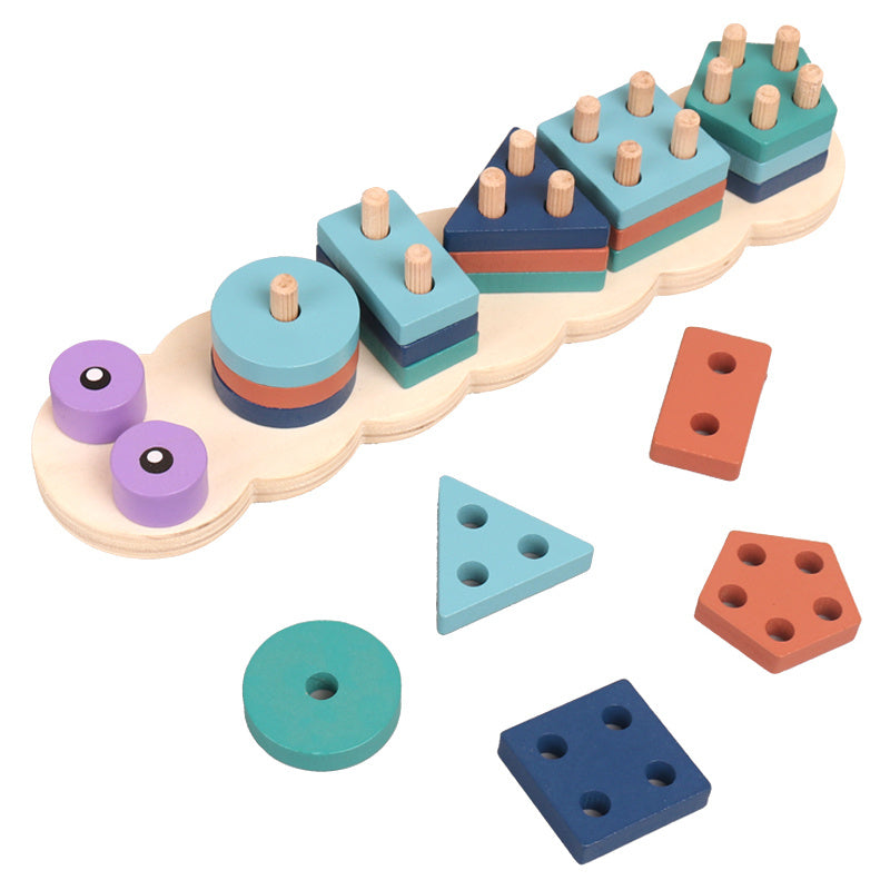Cognición del color del bebé Montessori Educación Temprana combinación de formas geométricas