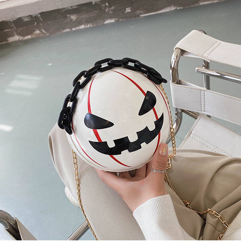 Sacs à main en forme de citrouille d'Halloween avec chaîne, sacs à bandoulière créatifs et amusants pour enfants et femmes
