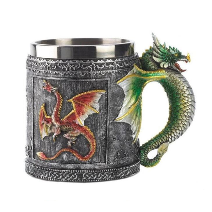 Taza de Halloween con impresión de copa de vino de metal y calavera
