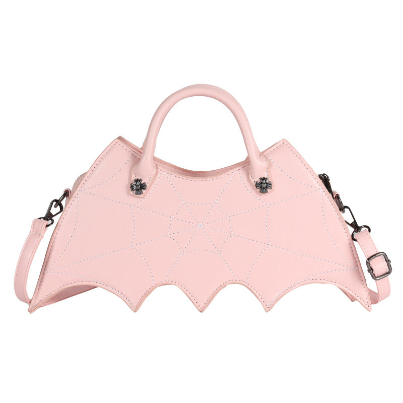 Sacs à bandoulière en forme de toile d'araignée pour Halloween, sacs à main en PU de style Batgirl Tide, sac messager à la mode