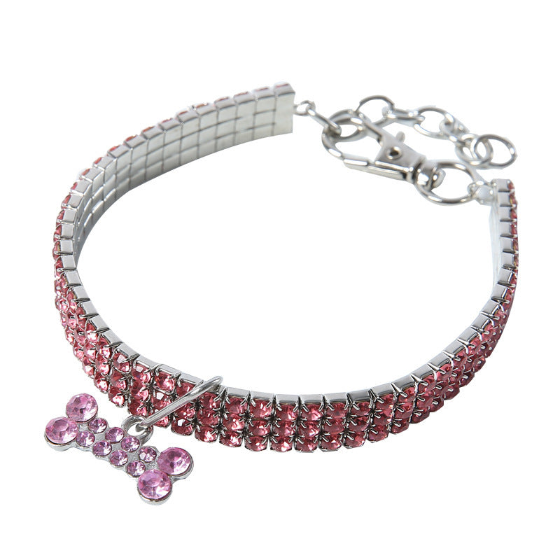 Collar de perro con diamantes de imitación brillantes, collar de cristal para cachorros, chihuahuas, collares para perros pequeños, medianos y gatos