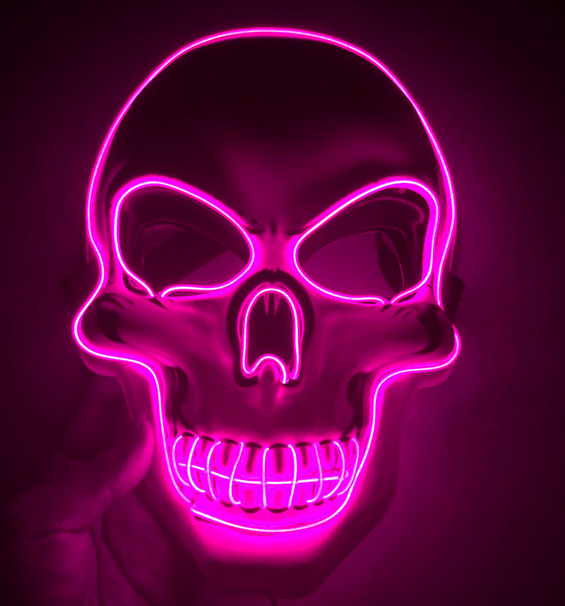 Masque squelette d'Halloween à LED
