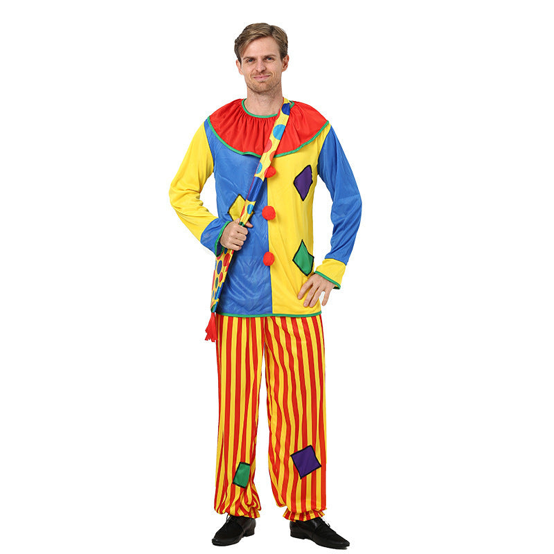 Ensemble de performance de clown de costume d'Halloween