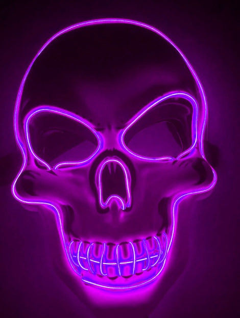 Masque squelette d'Halloween à LED