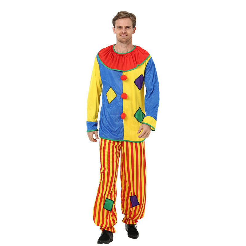 Ensemble de performance de clown de costume d'Halloween