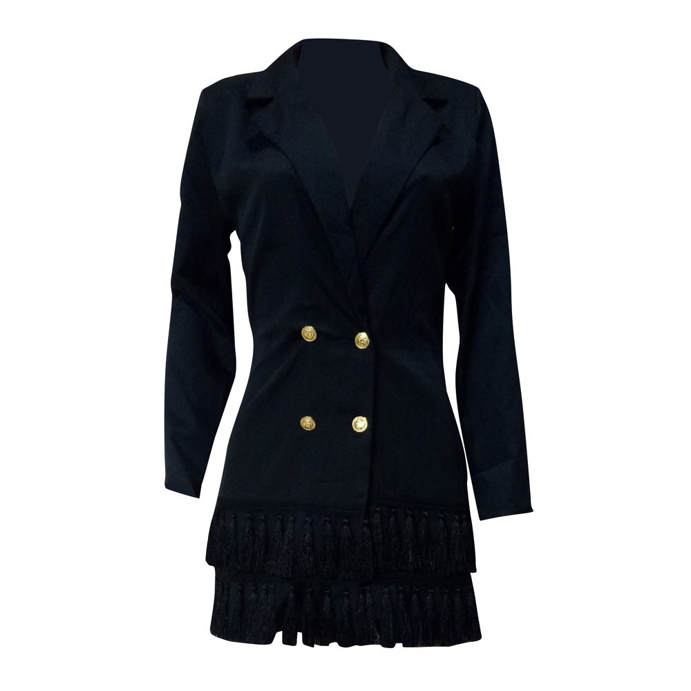 Blazer à double rangée et taille fine