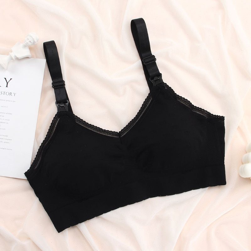 Soutien-gorge d'allaitement en dentelle boutonnée sur le devant