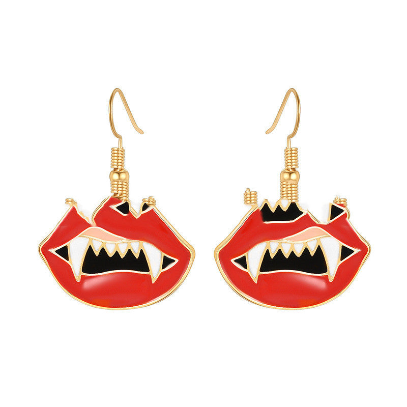 Boucles d'oreilles de la série Halloween, personnalité amusante